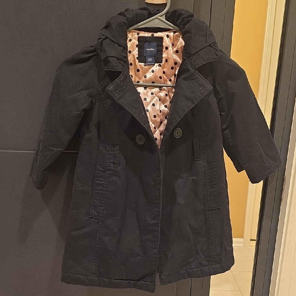 GAP Toddler Black and Pink Polka Dot Jacket